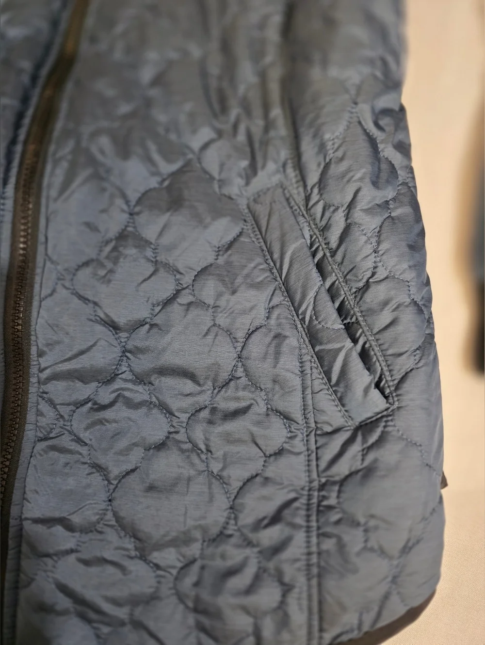 Bernardo Womens Reversible Floral Quilted Bomber Jacket Reverse Blue/gray M